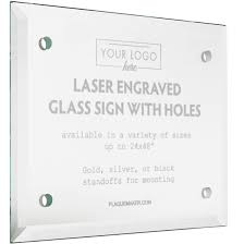 Custom Engraved Glass Signs With Holes