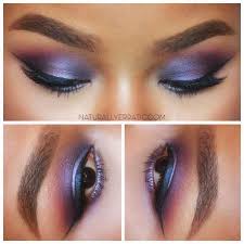purple makeup tutorial paper