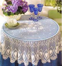 crochet round tablecloth with pineapple