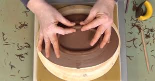 Clay is rolled into thin sheets or slabs and then formed into shapes or forms. How To Make A Platter With A Simple Template Ceramic Arts Network