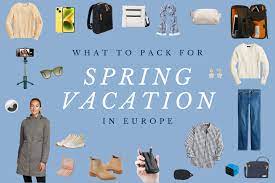 pack for a spring vacation in europe