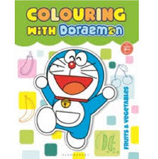 colouring with doraemon fruits