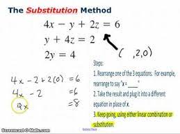 using the substitution method with 3