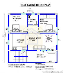 30x30 East Vastu House Plan House