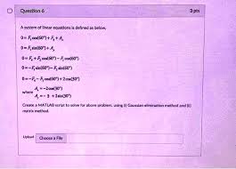 3pts A System Of Linear Equations