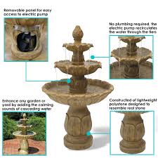 stone tiered fountain outdoor fountain