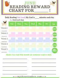 Free Reading Rewards Chart For June Free Homeschool Deals