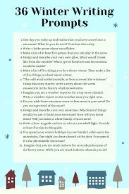 36 winter writing prompts for kids