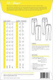 the ginger skinny jeans sewing pattern