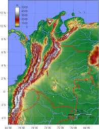 Map Of The Cordilleras In Colombia Colombia Map Andes