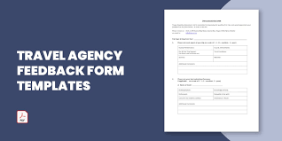 travel agency feedback form templates