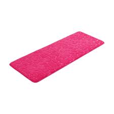 pink bath rug runner mat memory foam 3d