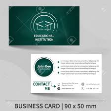 Business Card Template Blackboard Texture Educational Institution