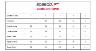 18 Size Chart Speedo Girls Size Chart Bedowntowndaytona Com