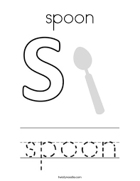 See the presented collection for spoon coloring. Spoon Coloring Page Twisty Noodle