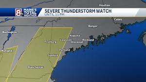 A severe thunderstorm watch has been issued by environment canada over much of the foothills and areas to the south of central alberta. Maine Weather Strong To Severe Storms Hot And Humid Wednesday