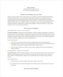 10 Property Manager Resume Templates Pdf Doc Free