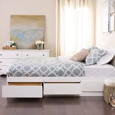 Twin has 2 drawers, 4. Amazon Com Prepac Mate S Platform Storage Bed With 6 Drawers Queen White Furniture Decor