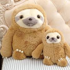 cute fat sloth plush cuddly pillow