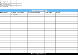 Project Change Log Template Issue Register Issues Excel