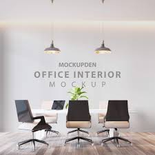 free office interior mockup psd