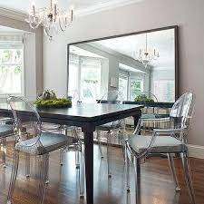 Large Dining Room Leaning Mirror Design
