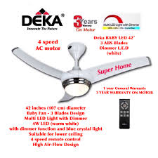 We have only one wall switch controlling power to it. Deka Baby Led Wh 42 Inch 3 Blades Baby Fan Remote Control Ceiling Fan With Multi Led Light Dimmer White 4 Speed Shopee Malaysia