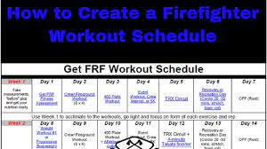 a firefighter workout schedule
