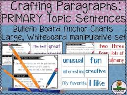 Topic Sentences For Primary Writers