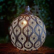 moroccan filigree lantern lights