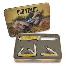 Old Timer Knife Gift Set 3 Piece 711808 Fixed Blade