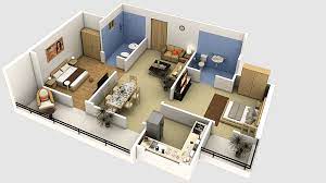Open Plan 3d Floor Plan House Plan