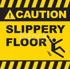 slippery floor sign stock vector