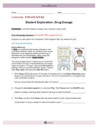 Check that the current digestive system has a mouth, salivary gland, esophagus, pancreas, and rectum, as shown above. Drug Dosage Lab Worksheet W Code