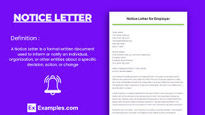 notice letter 50 exles format