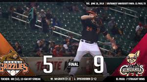 Chihuahuas Claw Past Grizzlies 9 5 Tuesday Night Fresno