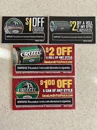 Grizzly Smokeless Tobacco Coupons 3 75 Picclick