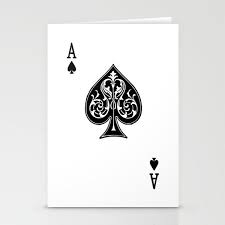 ace spades spade playing card game