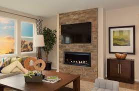 Tv Above The Rave Modern Gas Fireplace