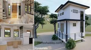 small 2 y house design with 4x8 m