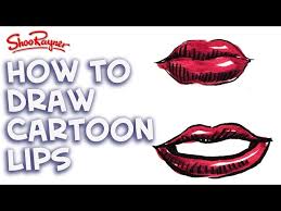 how to draw cartoon lips in ink you