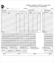 Basketball Score Sheet 12 Free Pdf Documents Download