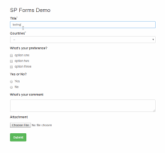 create custom html forms for sharepoint