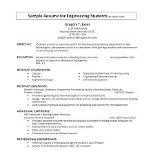 Internship Resume Template Example Of Internship Resume