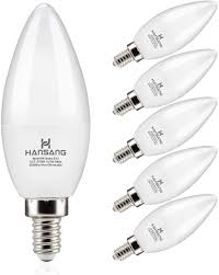 Amazon Com Hansang Candelabra Led Bulbs 60 Watt Equivalent 600lm Warm White 2700k Type B Light Bulb E12 Small Base Decorative Chandelier Light Bulb Non Dimmable Pack Of 6 Home Improvement