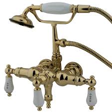 Wall Mount Tub Faucet With Hand Shower
