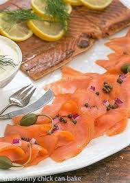 For the cucumber spread the bottom half of each with cream cheese and fold the slices of salmon over the top. Smoked Salmon Platter That Skinny Chick Can Bake