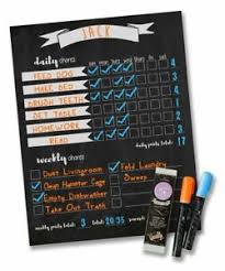 Details About Jennakate Magnetic Chalkboard Design Child Behavior Reward Chore Chart Daily