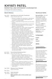     Advertising Internship Sample Resume    Digital Marketing Intern Resume  Samples    