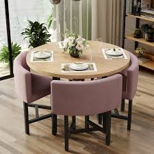 40 round wooden small dining table set